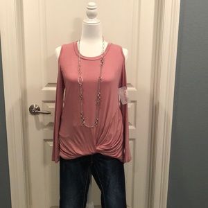 P.S. Kate long sleeve cold shoulder top size Small